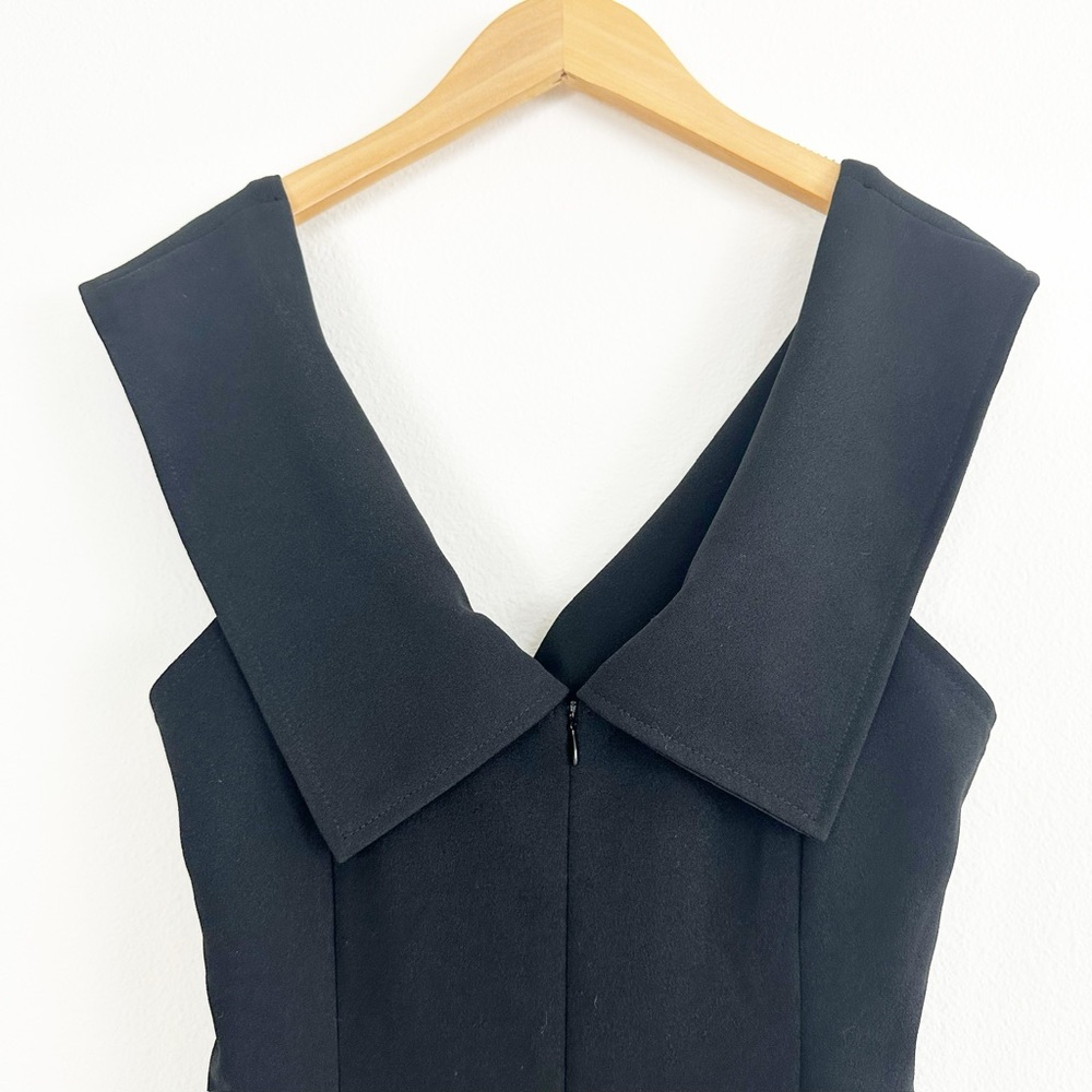 NWT Lulus Keep You Out Late Black Twist Front Cutout Midi Dress Size Medium - Picture 6 of 11